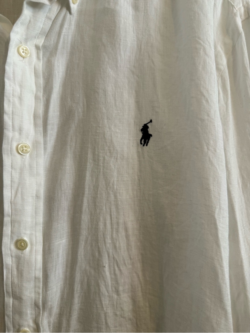 Ralph Lauren Linen White Long-Sleeve Button-Down Shirt Mens XXL Old Money - Picture 3 of 14